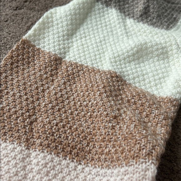 NanaMacs Off-the-Shoulder Striped Sweater - Cream, Brown, Pink - Picture 3 of 5